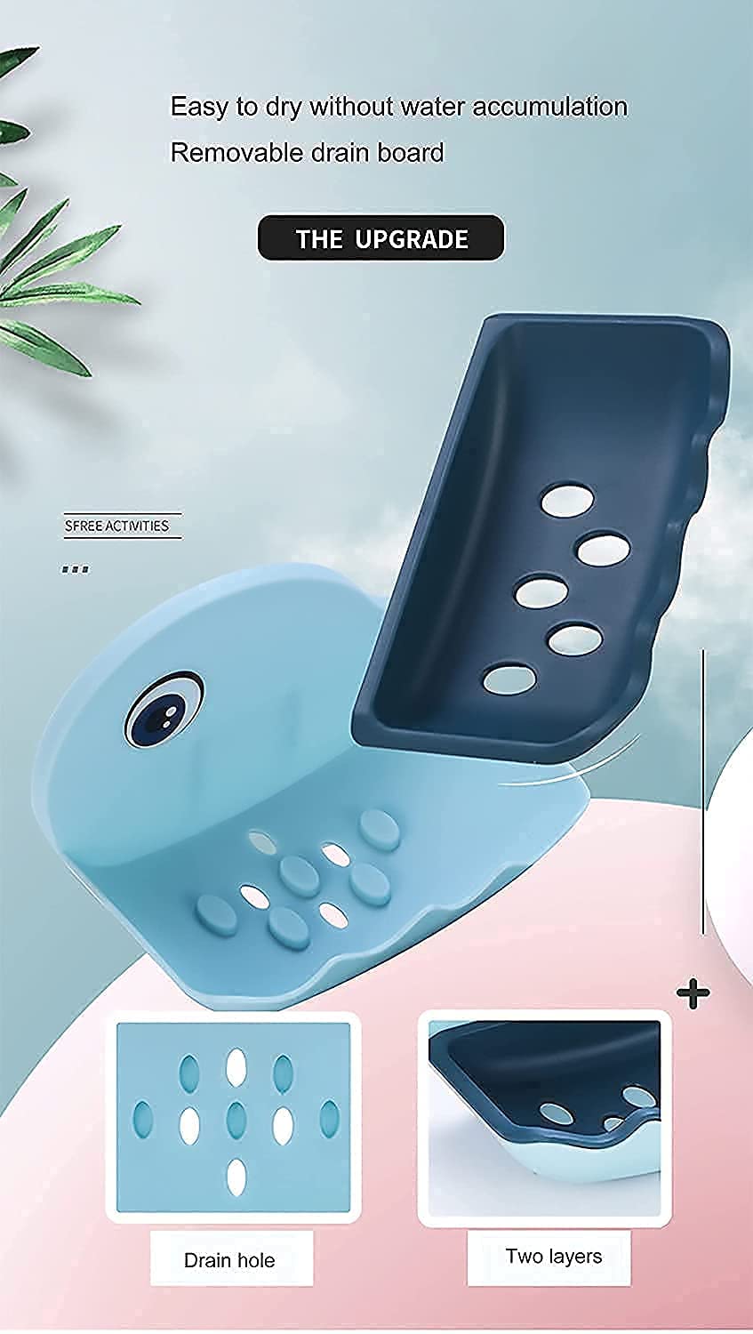 Wall Mounted Soap Stand Holder for Bathroom & Kitchen.g