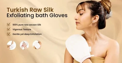 Turkish Raw Silk Exfoliating Bath Glove
