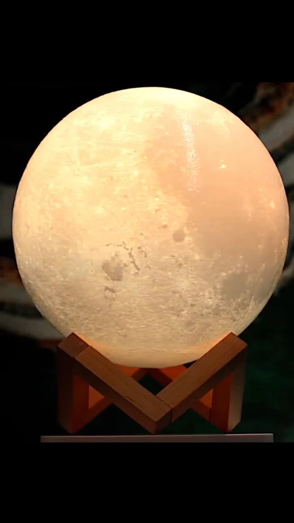 Illuminate Your World: 16-Color 3D Moon Lamp with Touch & Remote Control