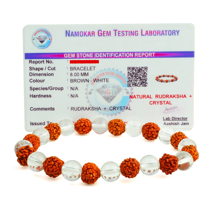 Citrine Crystal Rudraksha Harmony Bracelet: Unlocking Success and Joy