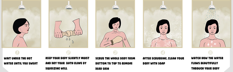 Turkish Raw Silk Exfoliating Bath Glove