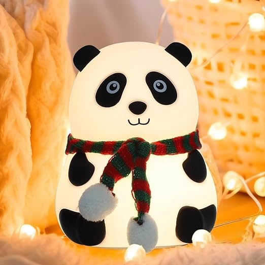 CUTE CARTOON PANDA SILICONE LAMP WITH TOUCH SENSOR (7 colors)