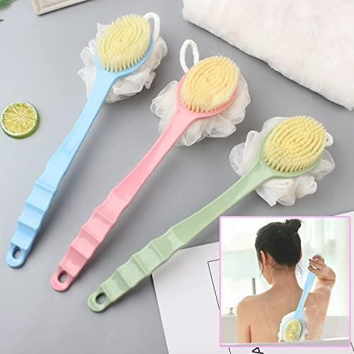 (Buy 1 Get 1 Free) 2 IN 1 Bath Body Bath Brush with Soft Loofah and Bristles