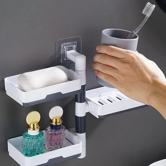 3 Layer Rotating Soap Dish Holder