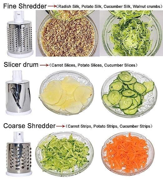 4 in 1 Vegetable Cutter, Slicer, Shredder and Grator