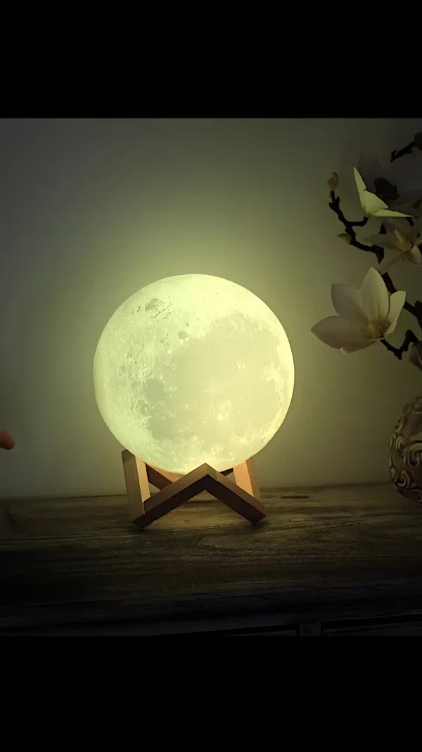 Illuminate Your World: 16-Color 3D Moon Lamp with Touch & Remote Control