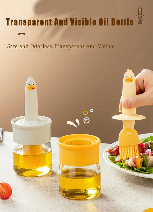 Unbreakable Duck Silicone Oil Jar- 2 in 1