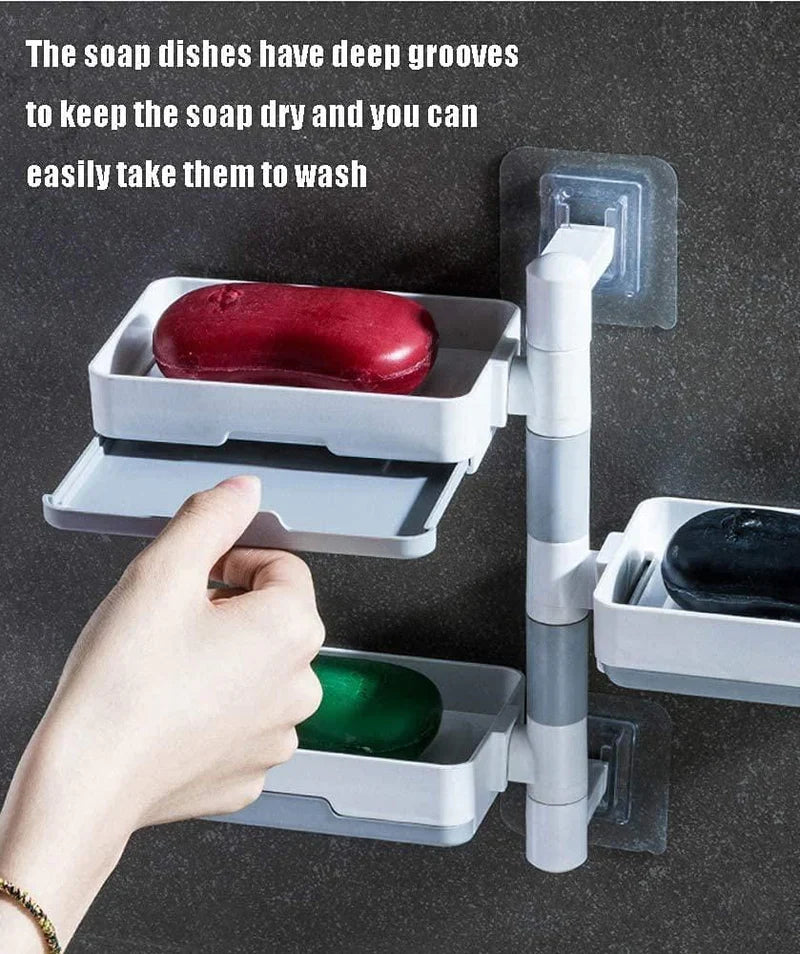 3 Layer Rotating Soap Dish Holder