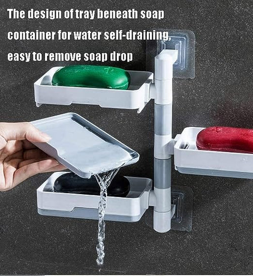 3 Layer Rotating Soap Dish Holder