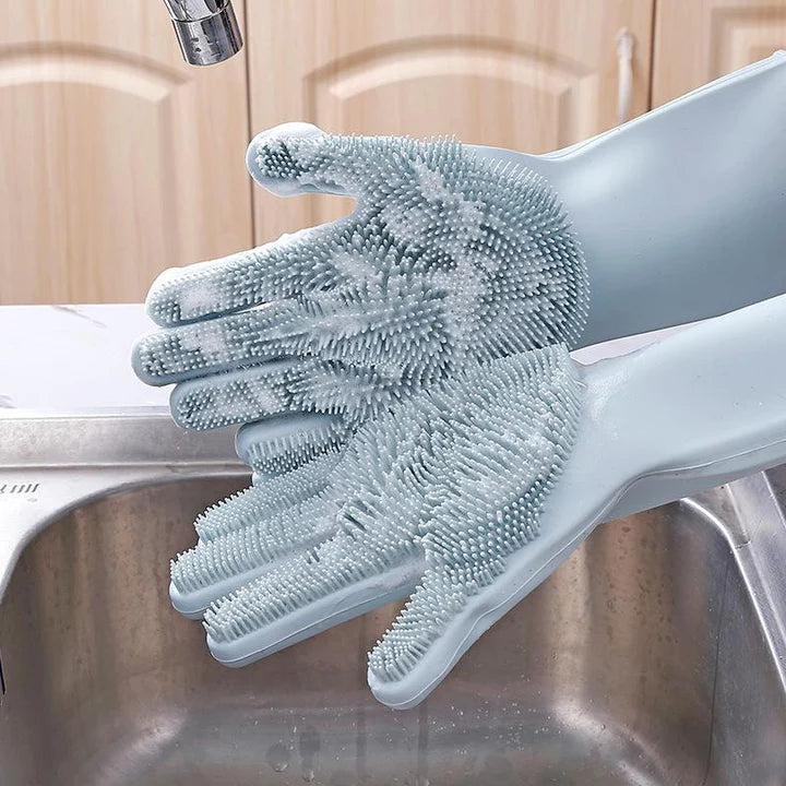 Silicone Dishwashing and Multipurpose Gloves