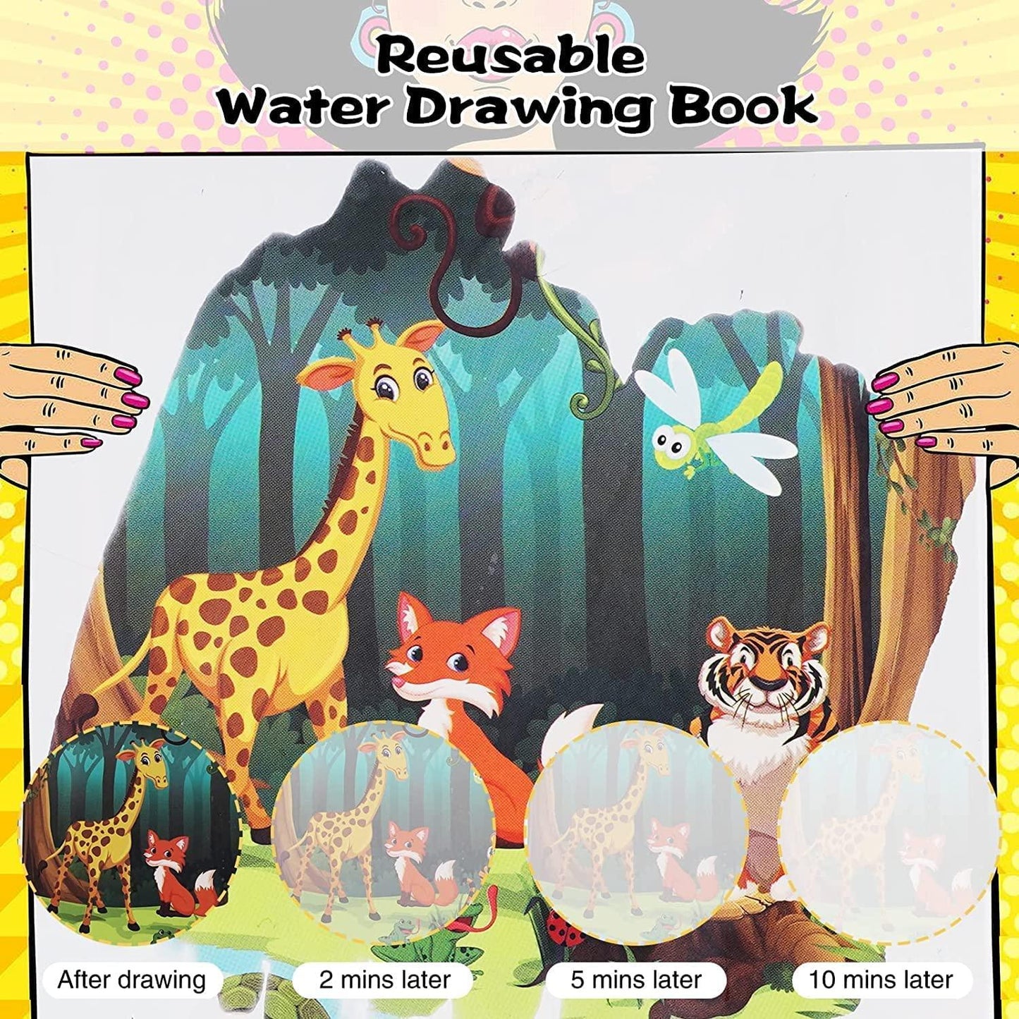 Reusable Magic Water Quick Dry Book- (Pack Of 4 Books)